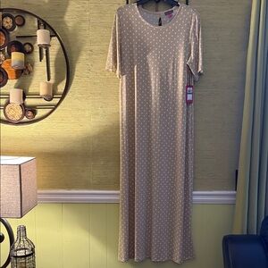 Vince Camuto Cream Polka Dot Maxi Dress